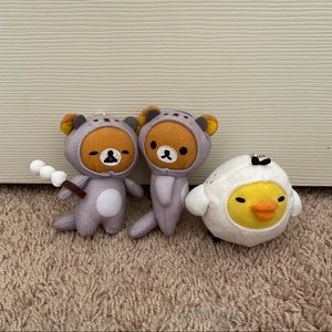 Rilakkuma Sea Otter keychain plush bundle